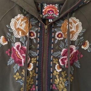 Johnny Was new without tags embroidered hoodie S